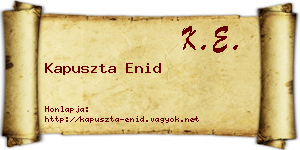 Kapuszta Enid névjegykártya